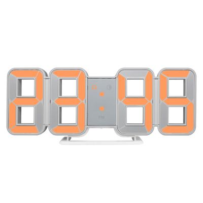 [24 Home Accessories] นาฬิกาติดผนัง LED 3D ปฏิทินอุณหภูมิโต๊ะขนาดใหญ่ดีไซน์ทันสมัย Jam Tangan Digital แสงไฟอัตโนมัตินาฬิกาปลุกการตกแต่งบ้าน
