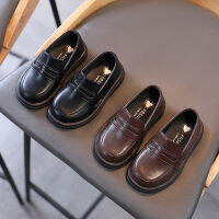 เด็กรองเท้าหนังสำหรับชายหญิงเด็ก Loafers Slip-On School Flats รองเท้าผ้าใบลำลองสำหรับงานแต่งงานอย่างเป็นทางการโอกาสปาร์ตี้21-36