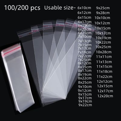 OPP clear plastic self adhesive bag ziplock bag for pens jewelry candy cards weddings packaging resealable gift bags