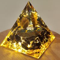 、‘】【【 Natural Energy Healing Stone Crystal Orgonite Energy Pyramid Sculpture Symbolize Lucky Gather Home Office Decor Ornaments Gifts