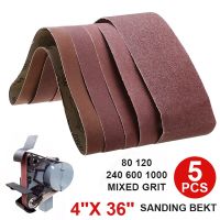 5pcs 100x915mm Sanding Belts 80-1000 Mixed Grits Sandpaper Abrasive Bands For Belt Sander Abrasive Tool Wood Metal Polishing