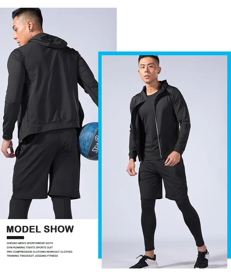 Men's sportswear suits gym running tight sports suit PRO compression  clothing workout clothes training tracksuit jogging