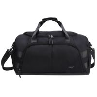 Black Color Men Gym Bags Nylon Fitness Bag Large Capacity Portable Gym Bag Waterproof With Shoe Compartment Travel Sport Bag Yoga Sports Bag
