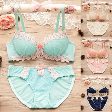 Women's Sexy Soft Lace Lingerie Set See Through Underwear Floral