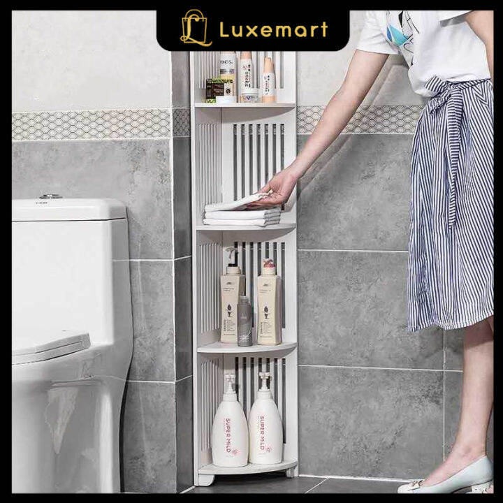 Luxe Mart Floormounted toilet tripod vanity bathroom storage rack 4