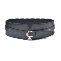 【YF】 Luxury ladies wide belt elastic vintage buckle leather fashion wild pin womens waist seal F268