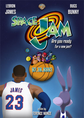 โปสเตอร์ Space Jam A New Legacy สเปซแจม LeBron James เลอบรอน เจมส์ บาสเกตบอล Basketball Poster นักบาส ตกแต่งผนัง ของแต่งบ้าน ของแต่งห้อง โปสเตอร์ติดผนัง 77poster
