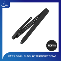 สายสะพายกีตาร์ Richter Raw I Punch Black Gitarrengurt | Strings Shop