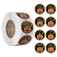 500pcs Fashion Happy Halloween Stickers Pumpkin Witch Skull Scrapbooking Sticker for Halloween Gift Package Decor Sealing Labels Stickers Labels