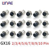 1set GX16 2/3/4/5/6/7/8/9/10 Pins Male &amp; Female 16mm Circular Aviation Socket Plug Wire Panel Connector