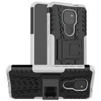 Heavy Duty ด้านหลังพีซีชนิดแข็งและยืดหยุ่นเคส TPU Kickstand โทรศัพท์เคสสำหรับโมโตโรล่า G8 G7 G Power Case Heavy Duty ด้านหลังพีซีชนิดแข็งและยืดหยุ่นเคส TPU ขาตั้งโทรศัพท์ปลอกคลุมสำหรับ Moto G9 G8 Plus Lite