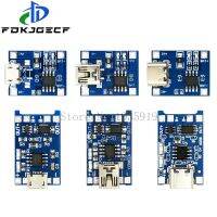 แผงวงจรชาร์จโมดูลชาร์จขนาดเล็กแบบ Micro-C USB 5V 1A 18650 TP4056แบตเตอรี่ลิเธียมมีการป้องกันแบบคู่1A Li-Ion