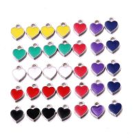 【YF】❡  50PCS 6x8mm 10 Color Alloy Colorful Enamel Pendant  Necklace Earrings Jewelry Making Material