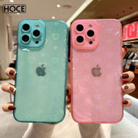 HOCE เคสโทรศัพท์กลิตเตอร์รูปหัวใจ,เคสใสขนาดเล็ก13 12 Pro Max 12Mini 13สำหรับ iPhone 11 Pro XS Max X XR 6S 6 7 8 Plus