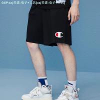 Champion Cotton Sports Shorts Mens Summer New Print Solid Color Black Straight Casual Shorts Women