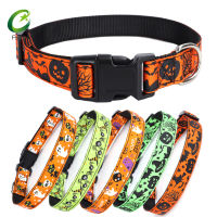 【FStar ?】 Halloween Cotton Dog Collar Heavy-Duty Fall Dog Collar Durable Soft Fabric Pet Dog Collar For Small Medium Large Dog