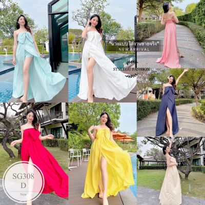 ML308  Maxi Dress เดรสยาวพริ้วสวย อกแต่งโบว์น่ารักมาก เอวด้านหลังเป็นยางยืด กระโปรงผ่าด้านหน้า ขนาด อกฟรีไซต์ สะโพกฟรีไซต์ใส่ได้ทั้งวันไปทริปชิวๆ เลยจ้าา  +++นางแบบใส่งานจริง+++  เนื้อผ้า :ผ้าไหมญี่ปุ่น  สี 7 สี: ชมพู กรมท่า แดง ขาว ครีม เขียวมิ้นท์ เหลือ