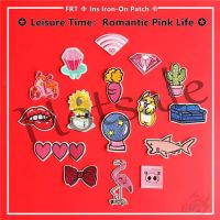 【hot sale】 ▼ B15 ☸ Leisure Time：Romantic Pink Life - Ins Iron-on Patch ☸ 1Pc DIY Sew on Iron on Badges Patches