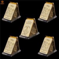 5Pcs 1776 Bayern Ingolstadt Masonic Logo Pattern Gold Plated Illuminati USA Souvenir Bullion Bars Collectibles For Business Gift