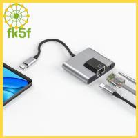 FK5F แท่นวางแท็บเลตความเร็วสูง PD ชาร์จเร็ว Type-C เพื่ออะแดปเตอร์เครือข่าย LAN Ethernet USB เสียง C ถึง3.5มม.