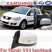 CAPQX อุปกรณ์ตกแต่งรถยนต์สำหรับ Suzuki SX4 Hatchback ชิ้นส่วนกระจกมองหลังกระจกมองหลังภายนอก