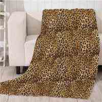 Beautiful leopard print 3D wall Plush Fleece Blanket picnic sofa