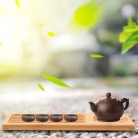 Chinese Wooden Kung Fu Tea Tray Portable Rectangular Shape Bamboo Tray Set Storage Teapot Serving Board Ceremony Accessories