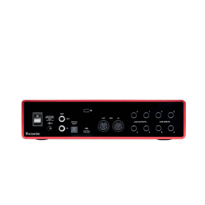 focusrite-scarlett-18i8-gen-3-ออดิโออินเตอร์เฟส-อุปกรณ์บันทึกเสียง-โฮมสตูดิโอ-18in-8out-usb-audio-interface