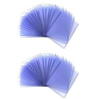 100Pcs Holder Toploaders and Clear Sleeves for Collectible Trading Basketball Sports Cards 35PT Rigid Plastic