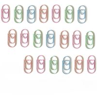 50pcs/set Girl Pink Cute Paper Clips Small Love Heart Shaped Paper Clips for Office School Bookmark Clip Binding Supplies