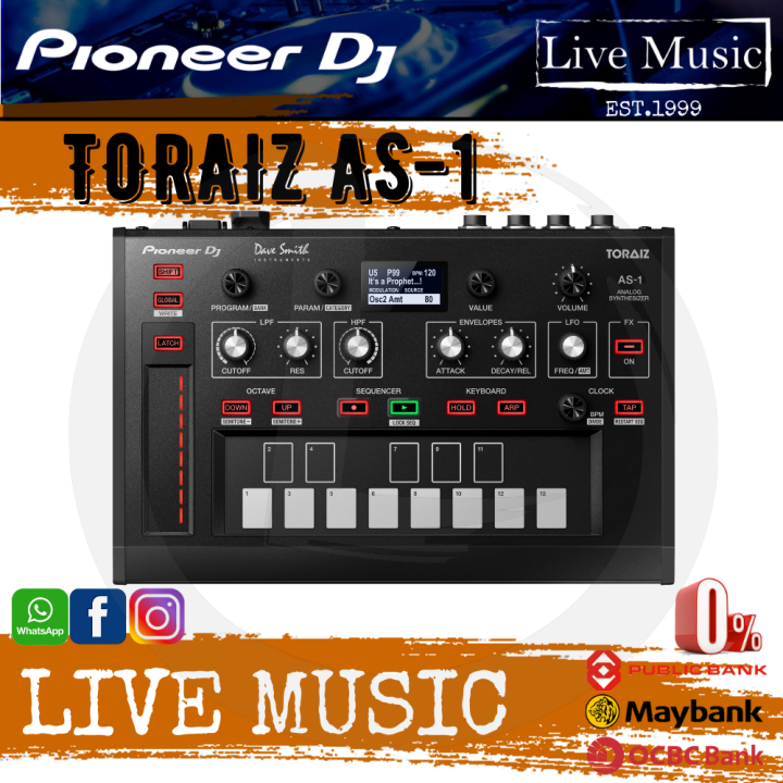 Pioneer Dj Pro Audio Toraiz AS1 Monophonic Analog Synthesizer ( AS1