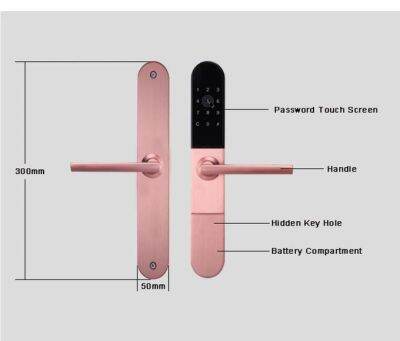 อุปกรณ์ล็อคประตูไฟฟ้าไวไฟบลูทูธแบบยุโรปกันน้ำใช้รหัสล็อคดิจิทัลอัจฉริยะสำหรับประตูอลูมิเนียม