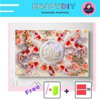 ครอสติสคริสตัล 5d diy diamond painting แบบเม็ด ลาย ปลาคาร์ปมงคล ติดเต็ม เม็ดกลม แถมชุดพื้นฐาน พร้อมส่งพรุ่งนี้ มีประกันเม็ดสีเติมฟรี EnjoyDIY