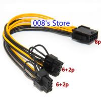 New PC Power Supply Splitter Cable PCI-e Molex 8 Pin To Dual 8pin 6 2 Pin PCI Express 20CM For Bitcoin Litecoin RIG Miner 20AWG