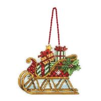 【CC】 Amishop Gold Collection Top Counted Sleigh Ornament Ornaments DIM 08914