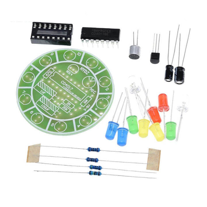 CVFFF CD4017 Laboratory Rotating LED Student Colorful Spare Parts DIY ...