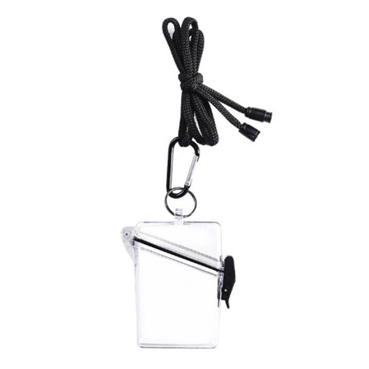 6-pack-waterproof-id-card-badge-holder-case-clear-waterproof-sports-case-case-lanyards-for-id-amp-keys-cards-locker-dry-box