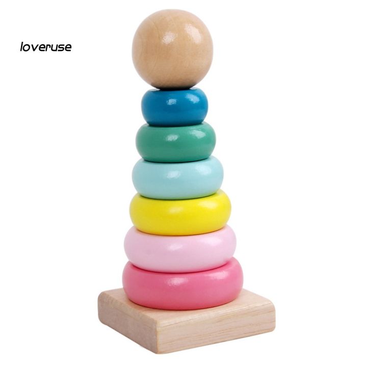 wj-wooden-macaroon-color-puzzles-stacking-tower-caterpillar-baby-developmental-toy