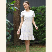 VERONIQA Dress AM-D972 by AMILA ชิฟฟอนชีราเม้นท์ แขนสั้น IGPU22-2