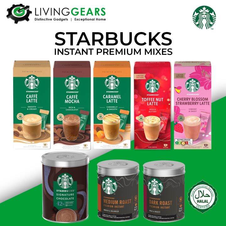 Starbucks Premium Instant Mixes Coffee Cappuccino / Caffe Latte Caramel