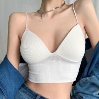 เซ็กซี่ไม่มีรอยต่อ Crop Top Bra ผู้หญิงสายฟรี Tube Top ชุดชั้นในหน้าอก Pad Deep V Backless เสื้อกั๊กหญิงแขนกุด Tanks Tops