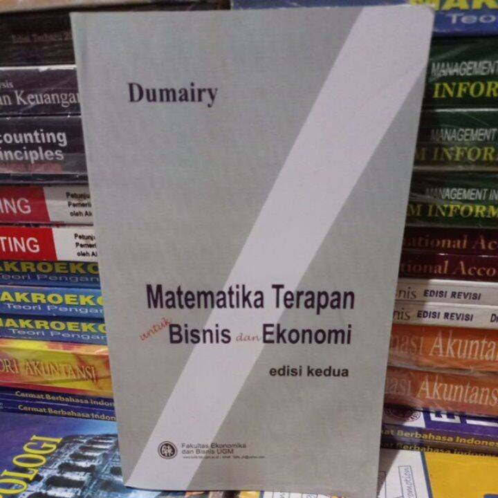 Matematika Terapan Untuk Bisnis Dan Ekonomi Edisi Kedua By Dumairy ...