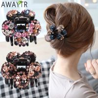 【CW】 Rhinestone Hair Claws Fashion Hairpins Clamps Crab Ponytail Barrette Accessories