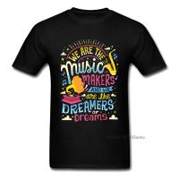 Music Makers Dreamers Tee Shirts Men Tshirt Jazz Lover Clothing Letter Tops Cotton Tees Hip Hop Band T-shirt Black