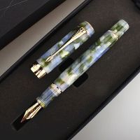 ปากกาหมึกซึม100 Jinhao Centennial ใหม่พร้อมคลิปลูกศร18KGP En ปลายปากกา M ชุบ0.7เรซิ่นมม. ปากกาของขวัญปากกาธุรกิจออฟฟิศหมึก