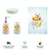 Tequila bath accessories Set nice practical quality funny original tumbler Doser soap dish curtain cleaning