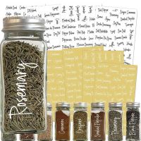 hot！【DT】♀▽❂  276PCS Adhesive Labels Jars Individuality and Transparent Spice Label Stickers Gadgets