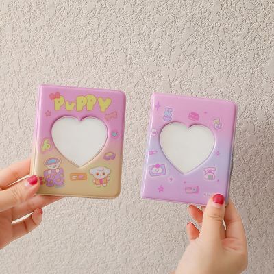 Lovely 3inches Photocard Holder Hollow Love Heart Photo Album 40 Pockets Star Chasing Album Sweet Idol Cards Collect Book