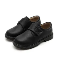 Giày Da Nam Mới, Giày Tiệc Cưới Trẻ Em Phong Cách Anh, Giày Da Đanh Trẻ Em Thường Ngày Màu Đen Size 26-42