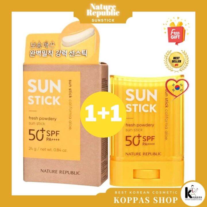 [NATURE REPUBLIC] 1 1 California Aloe Fresh Powdery Sun Stick 24g SPF50 ...